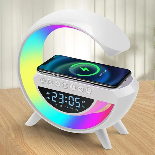 Lampara Parlante Reloj RGB